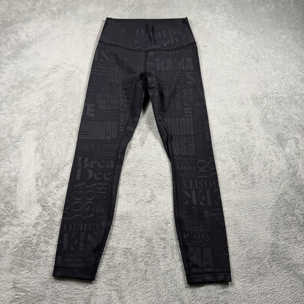 Lululemon Wunder Under Hi Rise Tight Leggings Women 6 Black 20Y Collection 25"